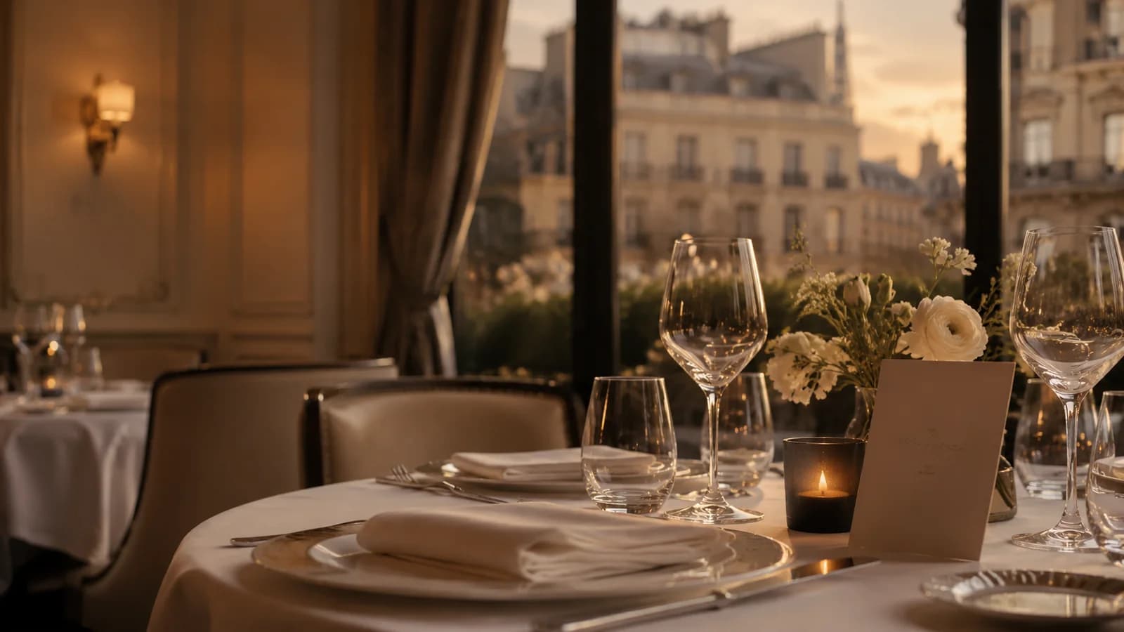 Une expérience de réservation gastronomique raffinée dans un cadre parisien intime.